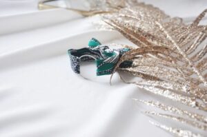 bracelet tissu anneau argent motif bandana lookbook leonie et france collections francaises gra