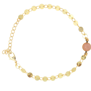 bracelet femme chaine or fin 24k perle de soleil leonie et france min1
