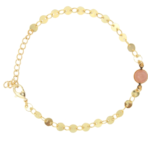 bracelet femme chaine or fin 24k perle de soleil leonie et france min1