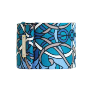 bracelet manchette femme motif cachemire bleu bijou de createur leonie et france collections 2