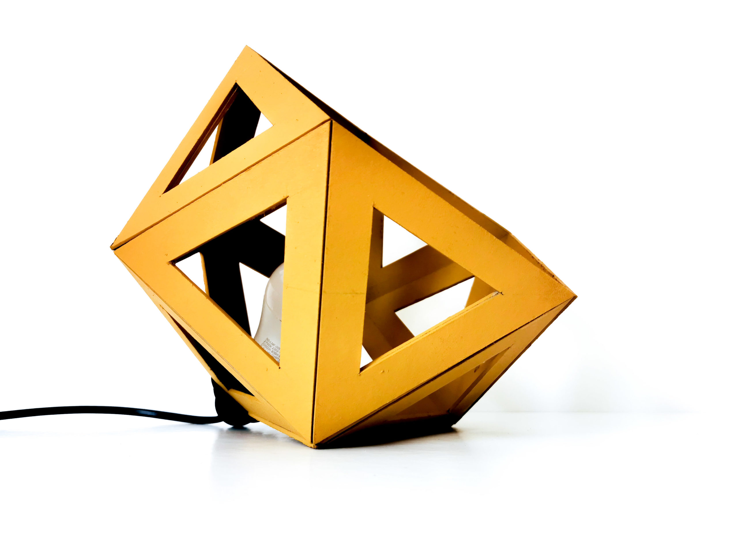grande lampe origami jaune leonie et france