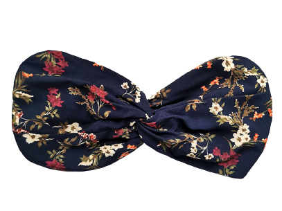 headband imprime marine fleurs leonie et france collections madeinparis