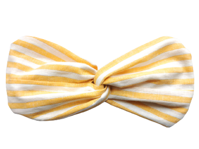 headband rayures jaune blanc madeinparis mode ethique slow fashion serie limitee accessoire cheveux leonie et france collections