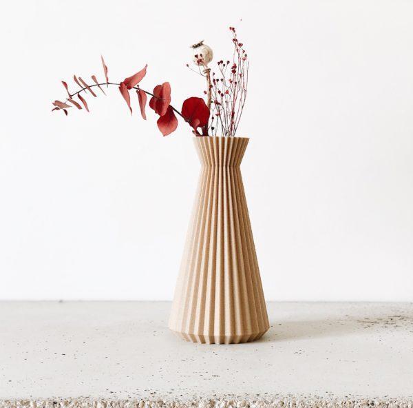 vase origami bois recycle creation francaise et artisanale leonie et france collections