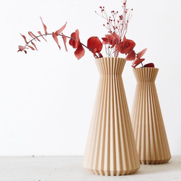 vase origami original bois creation artisanale leonie et france collections