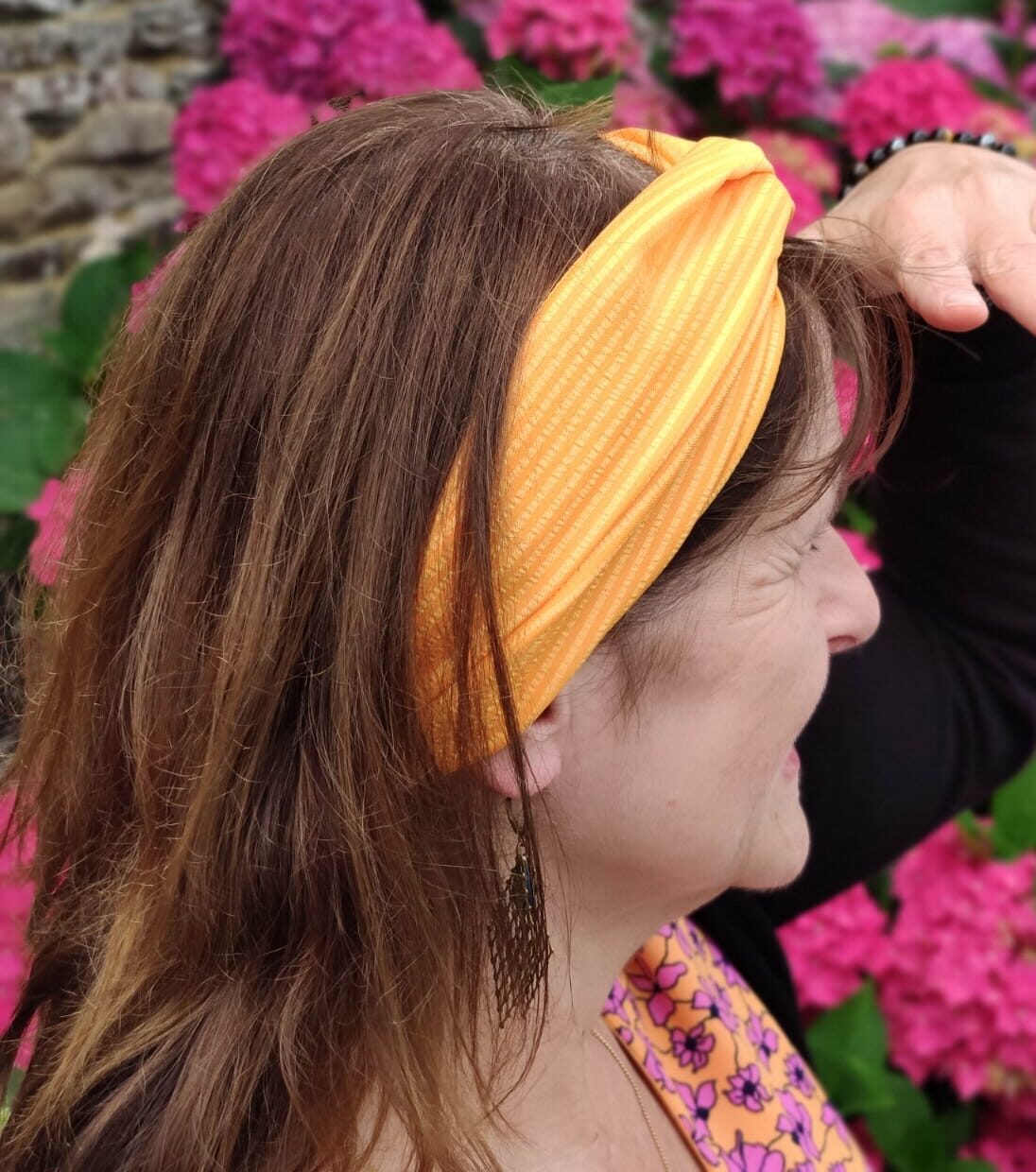 headband ethique rayure jaune lookbook leonie et france collections