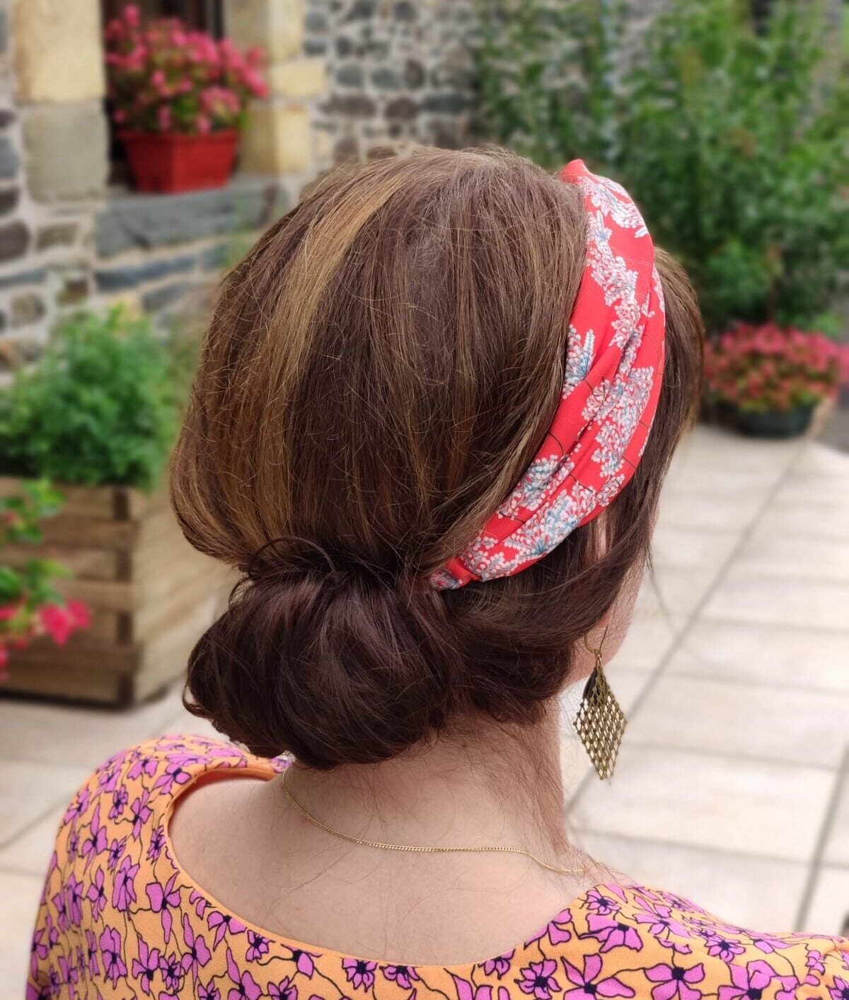 headband femme ethique motif floral leonie et france