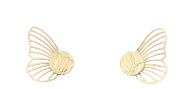 boucles d oreilles femme or fin 24 carats original forme papillon leonie et france eshop de createurs francais mini