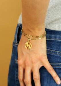bracelet femme signe astrologique poisson dore or 24 carats leonie et france eshop