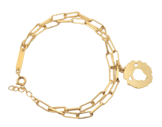 bracelet original chaine femme astrologie signe dore or fin 24 carats leonie et france eshop min