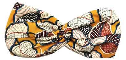 headband moutarde imprimé africain abstrait madeinparis mode ethique leonie et france eshop de createurs