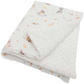 couverture bebe linge de lit imprime animaux de foret hibou leonie et france eshop de createurs francais 01