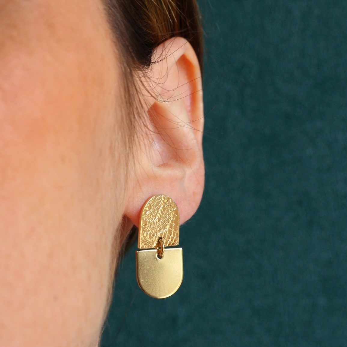 Boucles d'oreilles asymétriques - Créations made in France