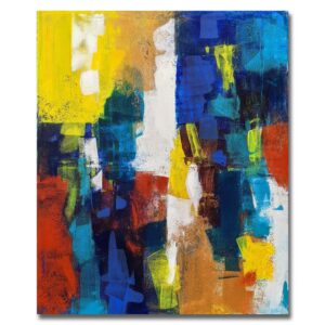 tableau peinture tendance artiste colore moderne abstrait grand format min