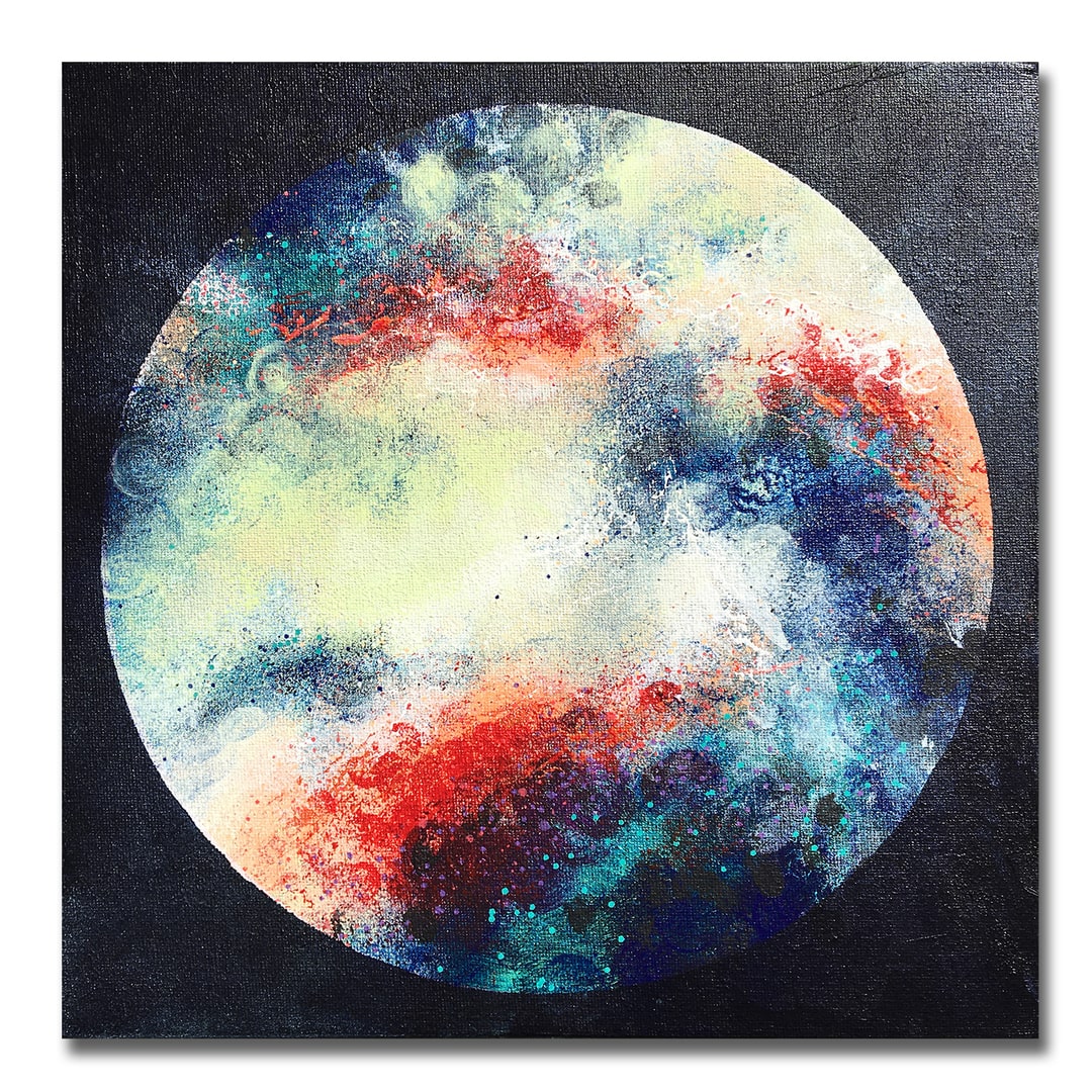 tableau peinture tendance artiste colore textures rond carre min