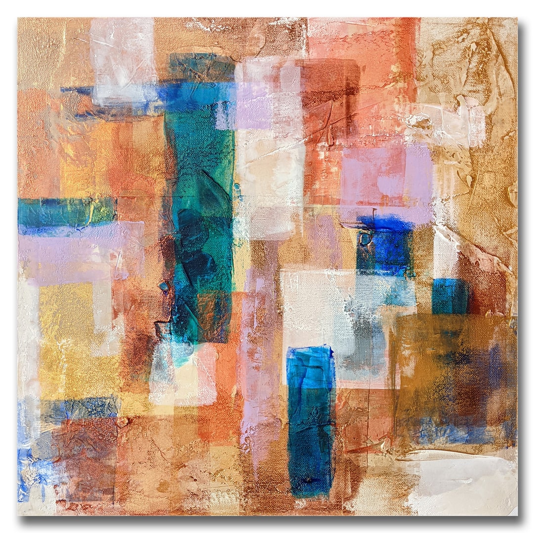 tableau peinture tendance artiste or reflet carre min