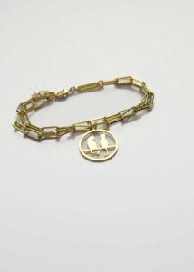bracelet femme chaine pendentif chat bijou original leonie et france boutique en ligne mode