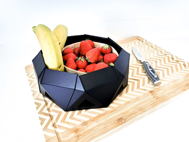 corbeille fruits accessoire ustensile cuisine art de la table decoration cuisine design couleur noir leonie et france eshop de createur
