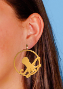 boucles creoles femme pieuvre octopus leonie et france eshop