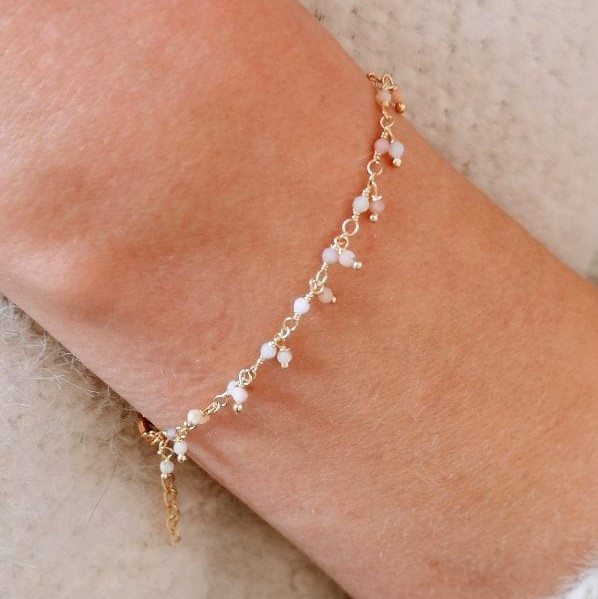 bracelet femme chaine or fin pierre fine perle leonie et france eshop mini