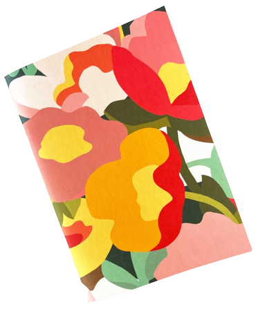 carnet de notes rose rouge illustration vegetal floral fleuri original leonie et france eshop min
