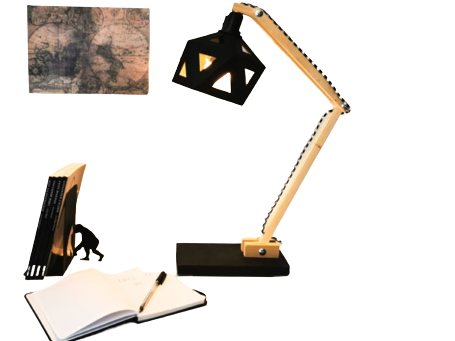 lampe bureau design loft industriel noir bois origami leonie et france eshop de createurs francais min