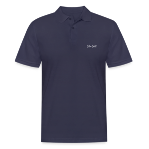 t shirt polo bleu marine uni homme coton idee cadeau pour homme leonie et france boutique de createurs francais mode et maison