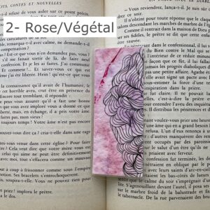 marque page aquarelle rose vegetal idee cadeau original artisanal leonie et france boutique de createurs francais mode et maison min