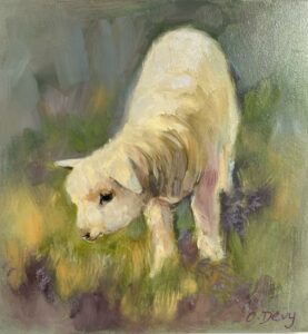 peinture animal mouton agneau artiste local france made in france leonie et france eshop d artistes peintres francais min