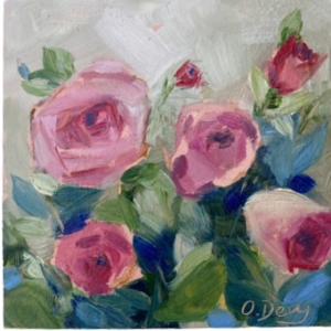peinture huile originale fleurs roses leonie et france eshop d artistes francais min