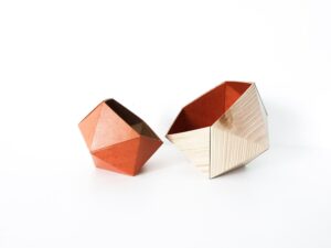 boites de rangement origami argile orange decoration design leonie et france eshop de createurs francais min