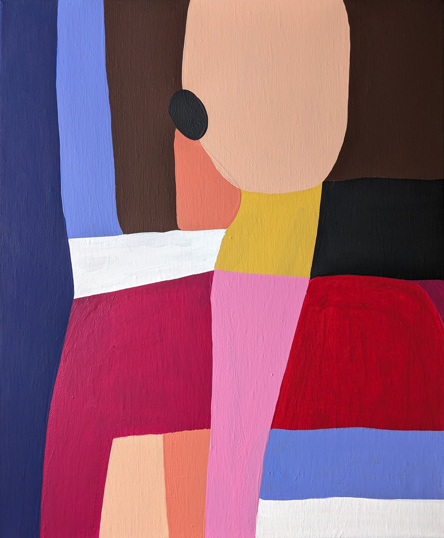 tableau decoratif colore moderne peinture minimaliste formes geometriques leonie et france