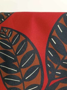 housse coussin couleur tissu thevenon feuilles cacao couleur orange leonie et france eshop de createurs