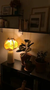 lampe sur pied ruban francais bois idee cadeau original leonie et france eshop de createurs