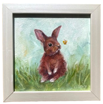 peinture original nature animal lapin artiste francais idee cadeau original chambre d enfant leonir et france eshop