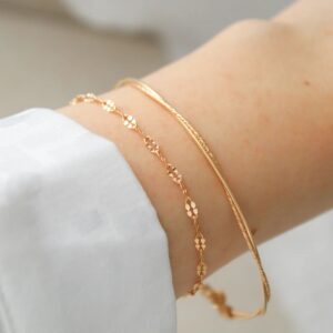 bracelet or femme jonc torsade idee cadeau original leonie et france eshop de bijoux de createurs francais