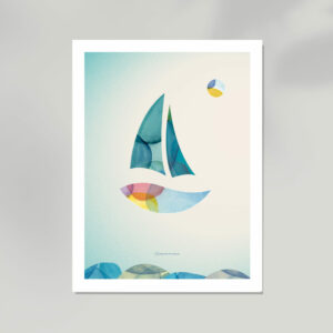 affiche illustration bateau mer deco design leonie et france eshop de createurs francais maison deco moderne