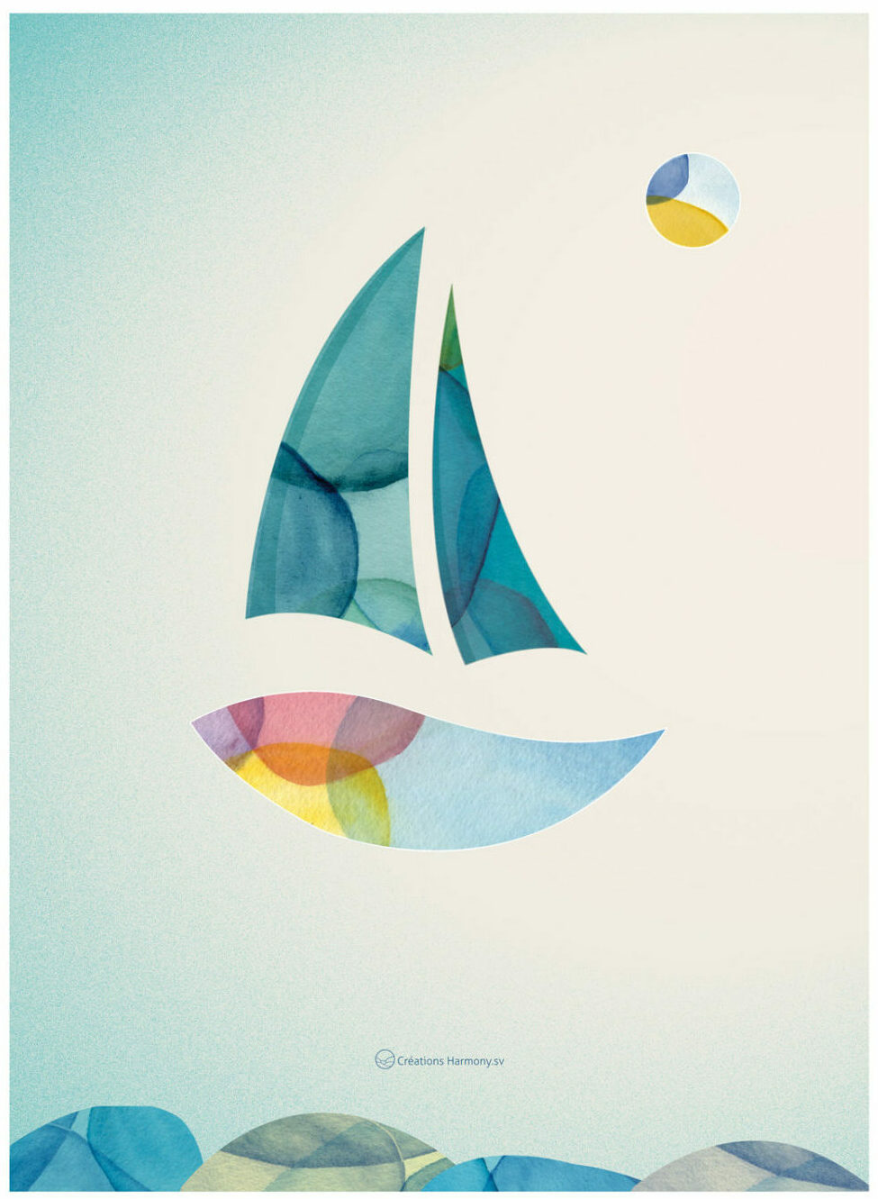 affiche illustration bateau mer deco design leonie et france eshop de createurs francais maison