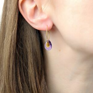 boucles d oreilles creoles femme pierre fine amethyste leonie et france eshop de bijoux de createurs francais