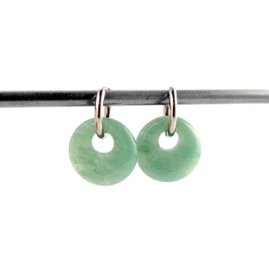 boucles d oreilles femme argent petites creoles resine verte idee cadeau original pour femmes leonie et france eshop de bijou de createur francais