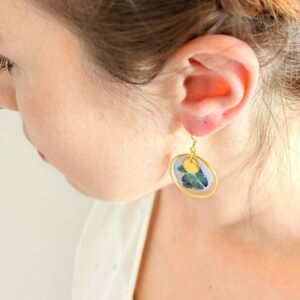 boucles d oreilles femme pendantes or feuilles ginkgo leonie et france eshop de createurs francais