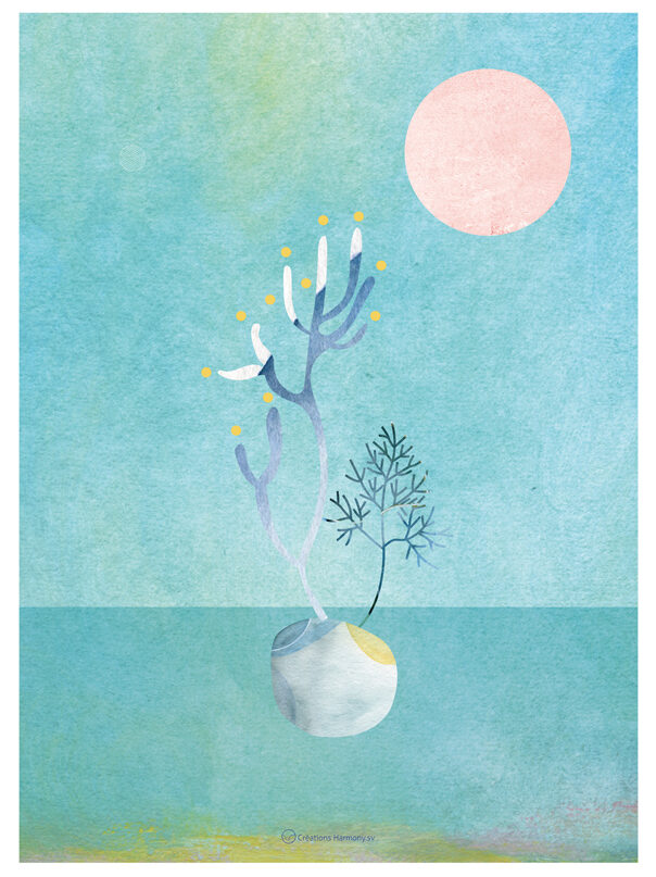 affiche illustration algues mer bretagne nature idee cadeau originale pour la maison leonie et france eshop de createurs francais decoration d interieur