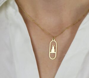hirondellebijoux collier lapin solo porté grande