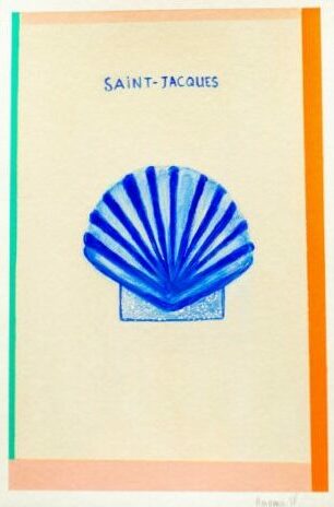 affiche coquille sain jacques leonie et france eshop createur francais
