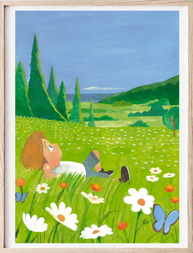 babybird affiche fleurs