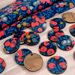 boucles d oreilles pendantes or femme tissu liberty bois leonie et france eshop de createurs